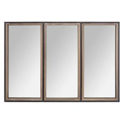 [11951] MIROIR BOIS/METAL TINA 70X90