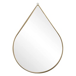 [11975] MIROIR GOUTTE D EAU BORDURE DOREE 800X600MM