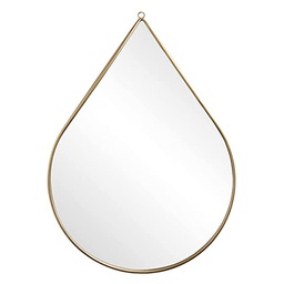 [11976] MIROIR GOUTTE D EAU BORDURE DOREE 500X300MM