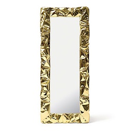 [11977] MIROIR RECTANGLE BORDURE ALU DORE 1400X450MM