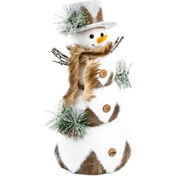 [12027] DECO PLF BONHOMME DE NEIGE 4 BOULES HAUTEUR 45CM
