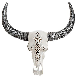 [12095] DECO RESINE TETE DE BUFFLE 60CM