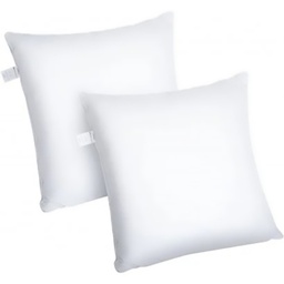 [12106] LOT DE 2 OREILLERS 60/60 BLANCS MICROFIBRE BY NIGHT
