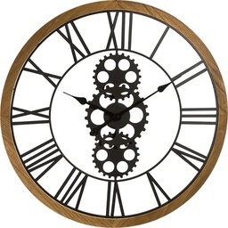 [12177] PENDULE MECANIQUE METAL BOIS D70CM