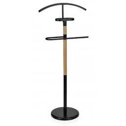[12255] VALET DE NUIT COVIELLE TIE NOIR+BOIS NATUREL