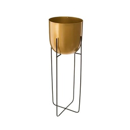 [15438] POTS SUPPORT METAL BLANC ET OR