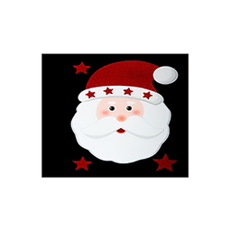 [12391] STICKER PERE NOEL/BONHOMME DE NEIGE PAILLETTE 29X40CM