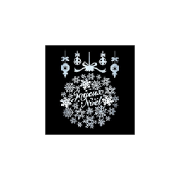 [12395] STICKER FORME FLOCONS 29X40CM