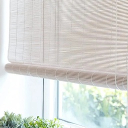 [15145] OCRES STORE ENROULEUR BAMBOU NATUREL BLANC 120X250