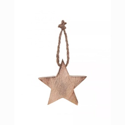 [12764] SUJET DE NOEL BOIS ETOILE DS JAR BO