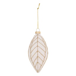 [12767] SUJET DE NOEL VERRE 14CM GOUTTE PAILL