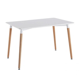 [12890] TABLE BLANCHE RECTANGULAIRE 115X75CM