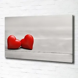 [112013] TOILE IMPRIMEE /RECTANGLE COEUR 30X90X2.5