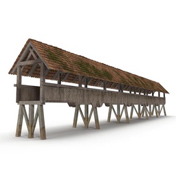 [12978] TOILE 30X30 WOODEN FOOTBRIDGE