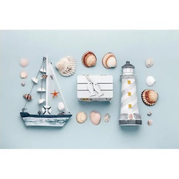 [12992] TOILE 30X45 FLATLAY MARITIME