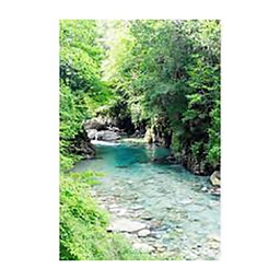 [13002] TOILE 30X45 RUISSEAU TURQUOIS