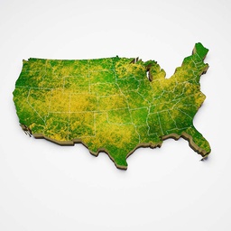 [13056] IM.DECO 3D 63X63 AMERICA MAP