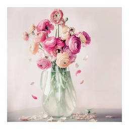 [15731] TOILE 30X30 ROSES&amp;PETALES