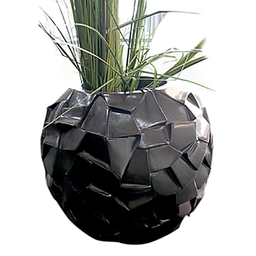 [13138] VASE BLACK GOLD ZS-C882-14-