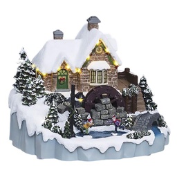 [13163] VILLAGE DE NOEL MOULIN A EAU LUM/MV EAU/MS