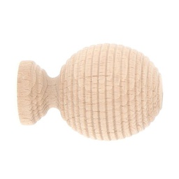 [13415] EMBOUT BOULE STRIE BOIS D28 FSC 100%