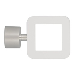 [13434] EMBOUT CARRE AJOURE D28 LAQUE BLANC