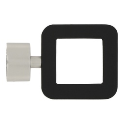 [13458] EMBOUT CARRE AJOURE D28 NOIR MAT