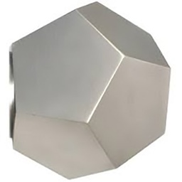 [13464] EMBOUT BOULE A FACETTES D28 CHROME MAT