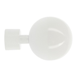 [13491] EMBOUT BOULE D16 BLANC BRILLANT