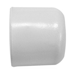 [13495] 2 EMBOUTS DE FERMETURE D20 BLANC BRILLANT