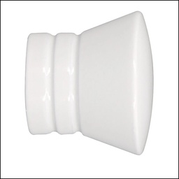 [13497] EMBOUT POMMEAU STRIE D20 BLANC BRILLANT