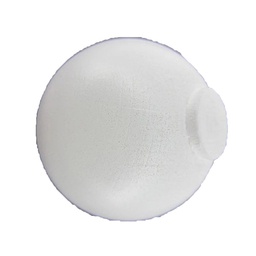[13498] EMBOUT BOULE D20 BLANC BRILLANT