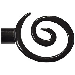 [14919] EMBOUT ESCARGOT D20 NOIR BRILLANT