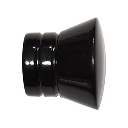 [13502] EMBOUT POMMEAU STRIE D20 NOIR BRILLANT