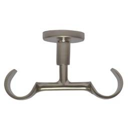 [15616] SUPPORT PLAFOND DBLE OUVERT 60MM D28 CHROME MAT
