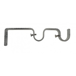 [13616] 2 SUPPORTS OUVERT DOUBLE 80/130 A/M NICKEL