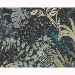 [15226] PAPIER PEINT PV INTERIEUR MUR VEGETAL BLEU NOIR