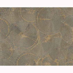 [15216] PAPIER PEINT EXP INTERIEUR TRIBAL CIRCLES NOIR OR