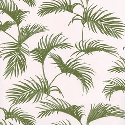 [15214] PAPIER PEINT EXP INTERIEUR PALMES COSY VERT FD BLANC