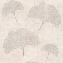 [13714] PAPIER PEINT PV INTERIEUR GINKGO GRIS CLAIR ARGENT