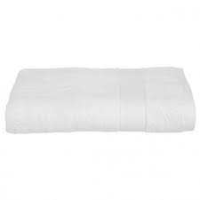 [13857] DRAP DE DOUCHE COULEUR BLANC 70X130