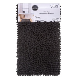 [15688] TAPIS MAXI CHENILLE 50X80 COULEUR NOIR