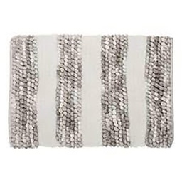 [13980] TAPIS EPAIS RAYE 50X75 GRIS