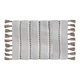 [13985] TAPIS COTON POMPOM 50X75 TAUPE