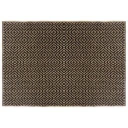 [14028] TAPIS JUTE COT NOIR 120X170