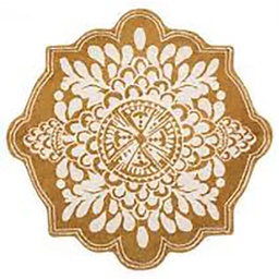 [14041] TAPIS FORME POIL RAS FOLK D120