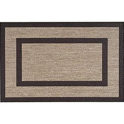 [14063] TAPIS VINYLE TRESSE CADRE2 GOLD 80X150