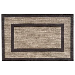 [14065] TAPIS VINYLE TRESSE CADRE2 GOLD 140X200