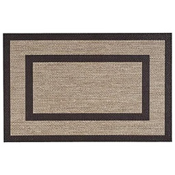[14067] TAPIS VINYLE TRESSE CADRE2 GOLD 200X290