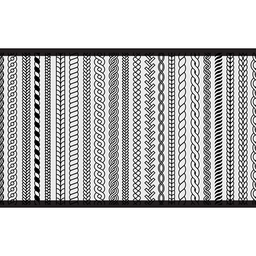 [14068] TAPIS VINYLE TRESSE GEOM PANAL 60X90